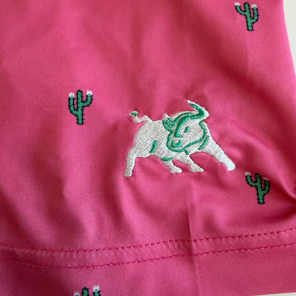 Footjoy FJ Cactus Pink Short Sleeve‎ Polo Golf Men's Medium - Picture 5 of 7
